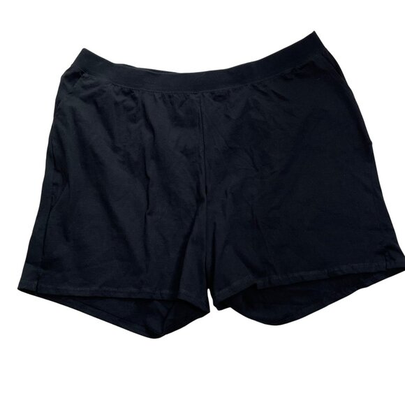 Hanes Just My Size Women Cotton Jersey Pull-On Shorts Black Plus Size 4X Modest - Picture 4 of 10
